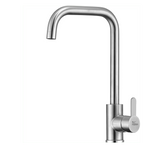 Fossa High Pressure Kitchen Faucet 360° Swivel, Stainless Steel Kitchen Faucet, Kitchen Mixer Tap with High L Bend Spout-257mm (Silver) Fossa Home