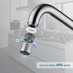 Single-Flow L Bend 360° Hot & Cold Brass Stainless Steel Kitchen Mixer Faucet Silver - Fossa Home