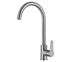 Fossa High Pressure Kitchen Faucet 360° Swivel, Stainless Steel Kitchen Faucet, Kitchen Mixer Tap with High Spout-257mm (Silver) Fossa Home