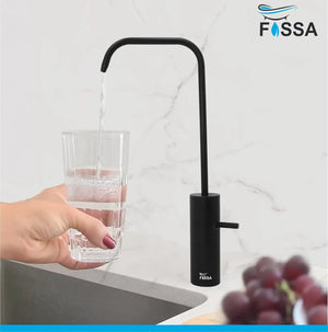 Fossa Opera L Bend RO Tap Kitchen Water Filter Faucet, 100% Lead-Free Drinking Water Faucet Stainless Steel Brushed Nickel Finish (Black) Fossa Home