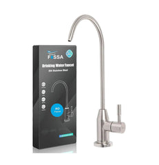 Fossa RO Tap Kitchen Water Filter Faucet, 100% Lead-Free Drinking Water Faucet Stainless Steel 304 Body Brushed Nickel Finish (Chrome) Fossa Home