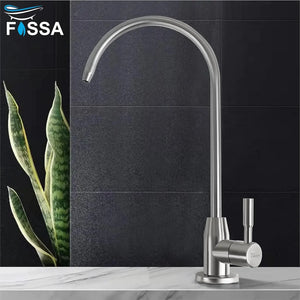 Fossa RO Tap Kitchen Water Filter Faucet, 100% Lead-Free Drinking Water Faucet Stainless Steel 304 Body Brushed Nickel Finish (Chrome) Fossa Home