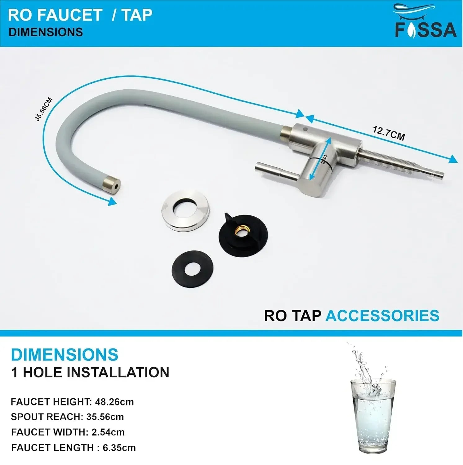 RO Tap/Faucet Premium Stainless Steel Grey - Fossa Home
