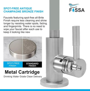 Fossa Stainless Steel RO Tap with Flexible Swivel Spout for Kitchen/Sink/Wash Basin - Matte Finish, Water Filter Faucet, 100% Lead-Free Drinking Water Faucet Stainless Steel Body (Grey) Fossa Home