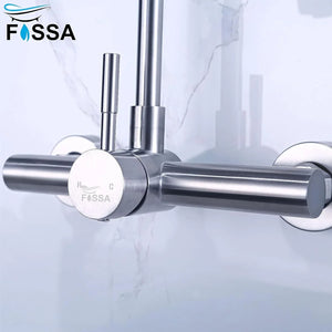 Fossa Kitchen Sink Wall Mount with Sprayer Stainless Steel Mixer Tap Faucet Fossa Home