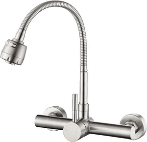 Fossa Kitchen Sink Wall Mount with Sprayer Stainless Steel Mixer Tap Faucet Fossa Home