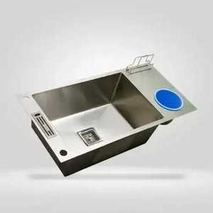 Fossa 37"x18"x10" Inch Single Bowl With Dustbin Stainless Steel Handmade Kitchen Sink Matte Finish - Fossa Home