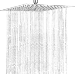 Fossa Rain Overhead Shower Square 304 Stainless Steel Rain Showers Overhead Wall Mounted, With Arm Fossa Home