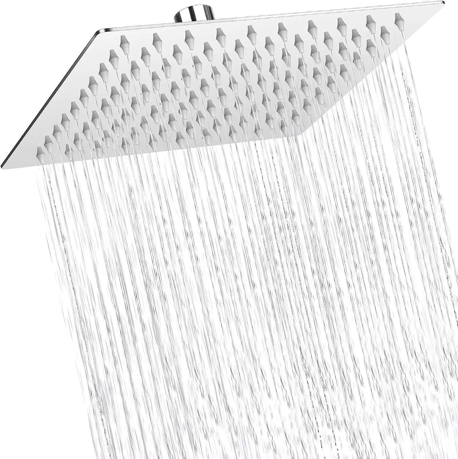 Fossa 4x4 Rain Overhead Shower Square 304 Stainless Steel Rain Showers Overhead Wall Mounted, Without Arm UOHS-001 Fossa Home