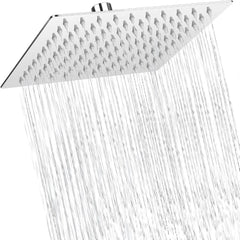 Fossa 4x4 Rain Overhead Shower Square 304 Stainless Steel Rain Showers Overhead Wall Mounted, Without Arm UOHS-001 Fossa Home