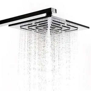 Amaze (6x6 Inches) 304- Grade Stainless Steel Chrome Finish Overhead Shower Without Arm - Fossa Home