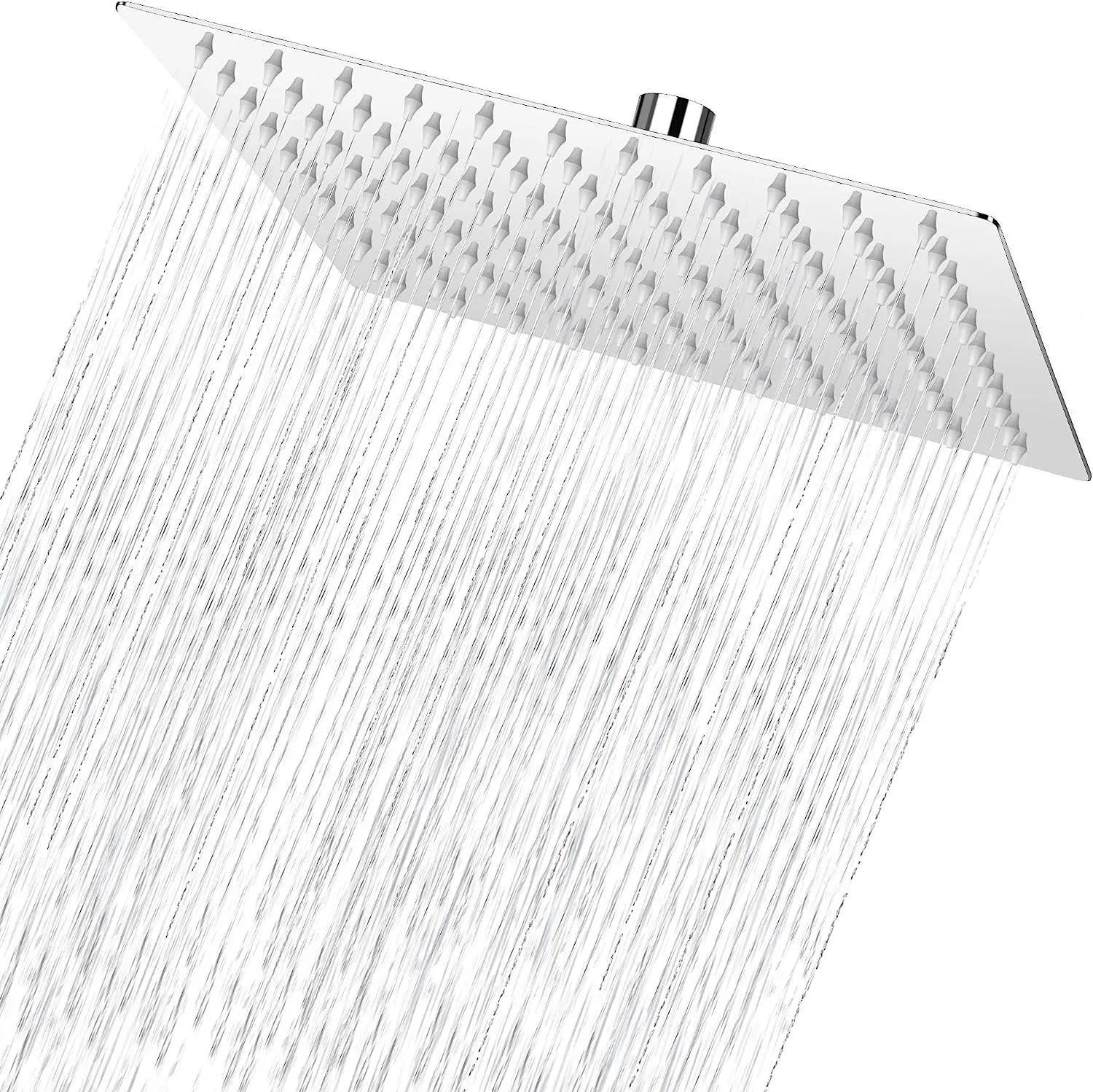 Fossa 6x6 Rain Overhead Shower Square 304 Stainless Steel Rain Showers Overhead Wall Mounted, Without Arm UOHS-002 Fossa Home
