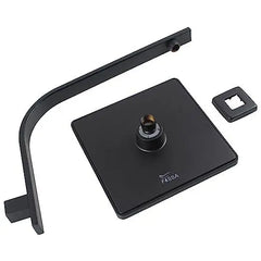 FOSSA 8'' Rain Shower Head Taps Square High Pressure Wall Arm DIY Black Fossa Home