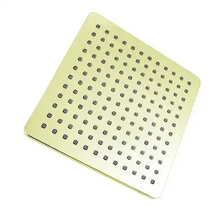 8 Inch Rain Square Overhead Shower Gold With Arm (18 Inch) - Fossa Home