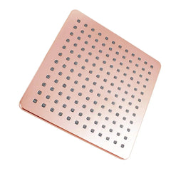 FOSSA 8'' Rain Shower Head Taps Square High Pressure Wall Arm DIY Rose Gold Fossa Home