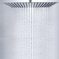 Fossa 8x8 Rain Overhead Shower Square 304 Stainless Steel Rain Showers Overhead Wall Mounted, Without Arm UOHS-003 Fossa Home