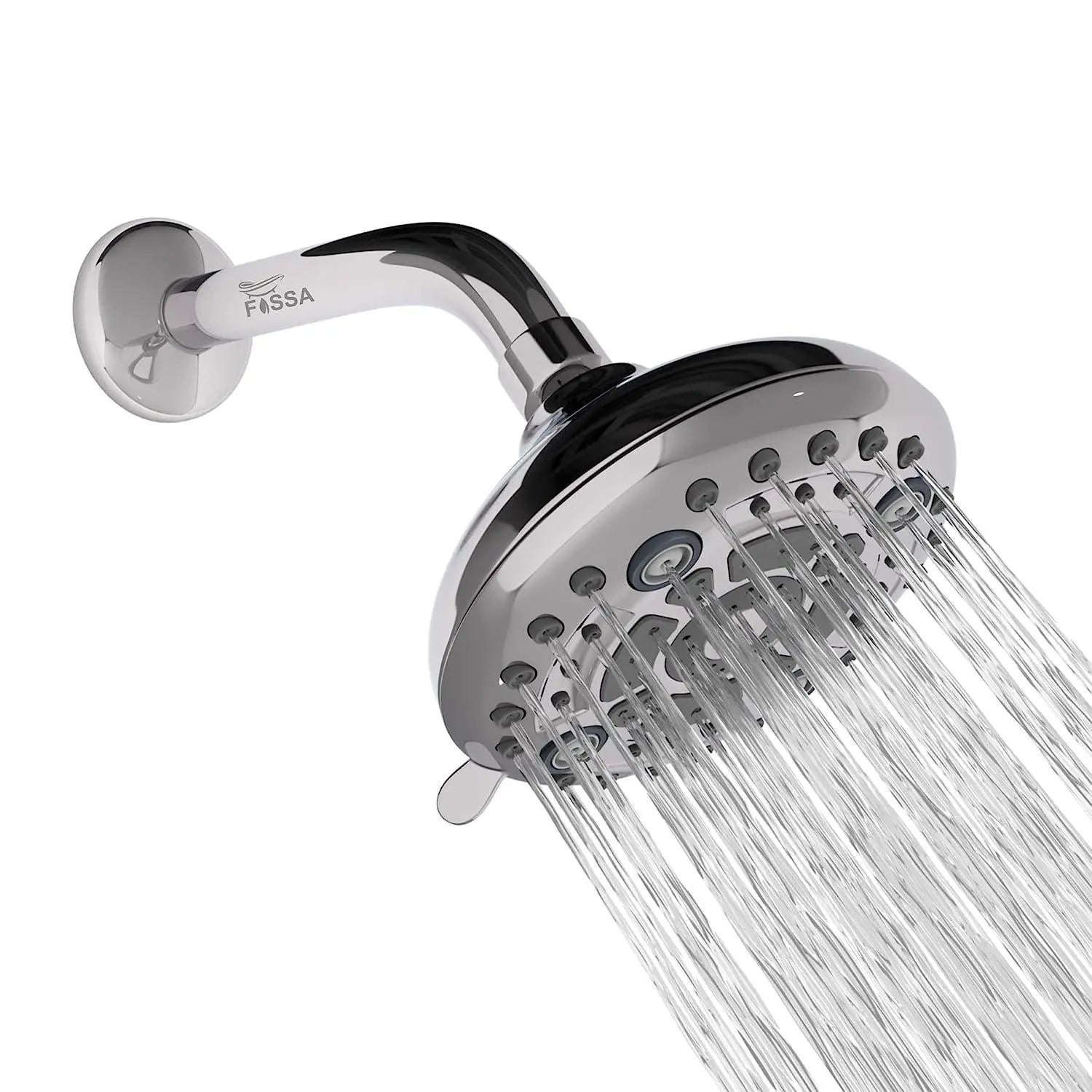 Fossa Fixed Shower Head | High Pressure Showerhead 6 Spray Settings 5 inch Adjustable Shower Head Saturating Massage bubbling saturating & Massage... Fossa Home