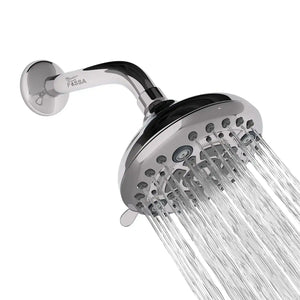 Fossa Fixed Shower Head | High Pressure Showerhead 6 Spray Settings 5 inch Adjustable Shower Head Saturating Massage bubbling saturating & Massage... Fossa Home