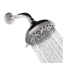 Fossa Fixed Shower Head | High Pressure Showerhead 6 Spray Settings 5 inch Adjustable Shower Head Saturating Massage bubbling saturating & Massage... Fossa Home