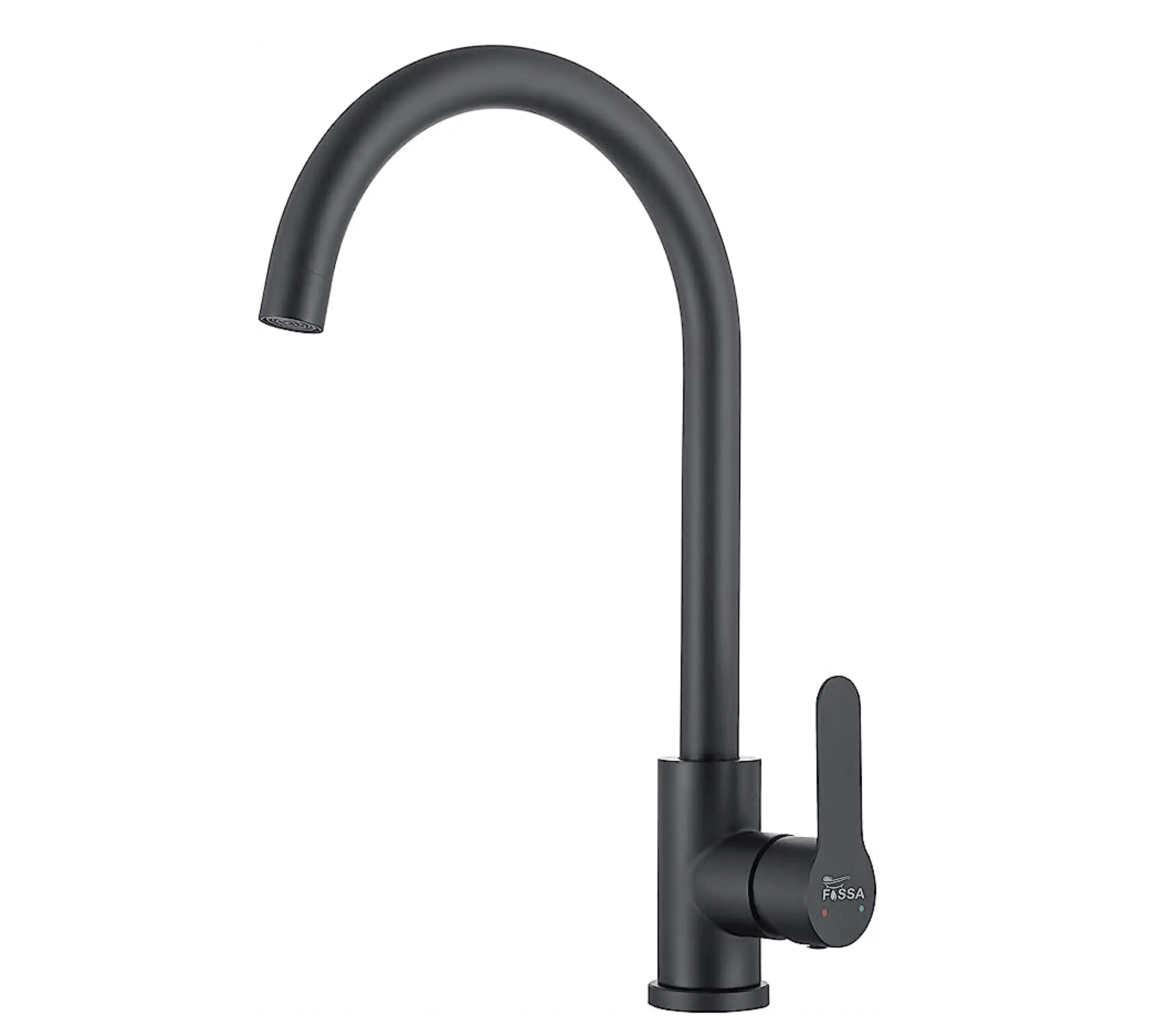 Fossa High Pressure Kitchen Faucet 360° Swivel, Stainless Steel Kitchen Faucet, Kitchen Mixer Tap with High Spout-257mm (Black) Fossa Home