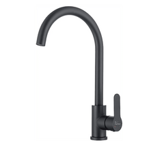 Fossa High Pressure Kitchen Faucet 360° Swivel, Stainless Steel Kitchen Faucet, Kitchen Mixer Tap with High Spout-257mm (Black) Fossa Home
