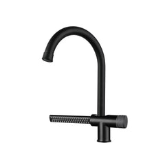 Fossa Kitchen faucets with Waterfall Shower Stainless Steel Single Hole Hot and Cold Water Swivel Pull Down Kitchen Faucet-Grey Black Fossa Home