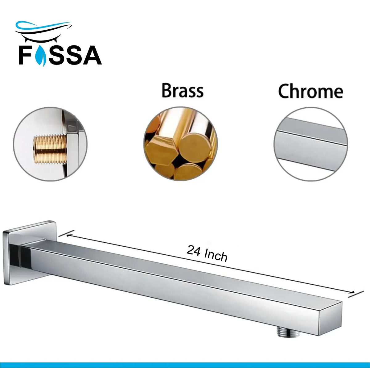 Fossa square shower 'ARM' 24 Inch