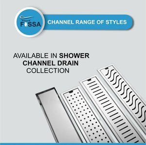 Linear (24 x 4 Inches) 304 Grade Brushed Shower Channel Drain Floor Drain - Fossa Home