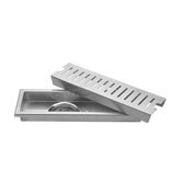 Fossa 18"x4" Shower Linear Brushed Drain Side Hole Floor Drain with Accessories 304 Stainless Steel SCD - 1701B2 - Fossa Home