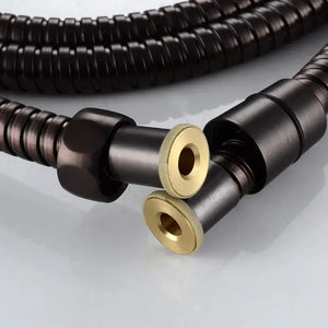 Stainless Steel Shower Hose Pipe - 1 Meter Black - Fossa Home