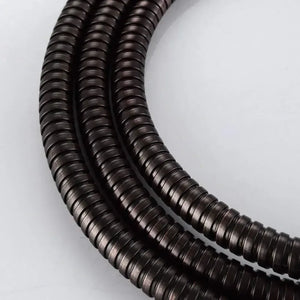 Stainless Steel Shower Hose Pipe - 1 Meter Black - Fossa Home