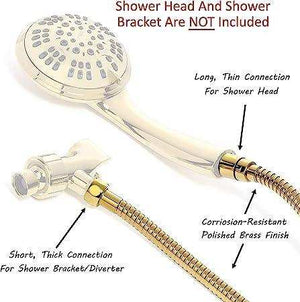 Fossa SS-304 Grade, 1 Meter Flexible Shower Hose Pipe (Chrome) (1 Meter) Gold - Fossa Home