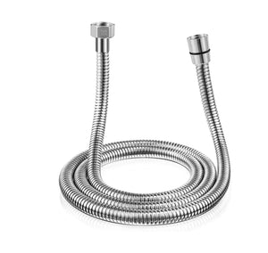 Stainless Steel Shower Hose Pipe - 1 Meter Silver - Fossa Home