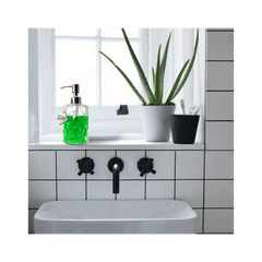 Fossa Diamond Design Glass Soap Dispenser, Kitchen Soap Dispenser with Rust Proof ABS Pump, Bathroom Soap Dispenser for Hand Soap, Soap, Lotion(Clear) - Fossa Home