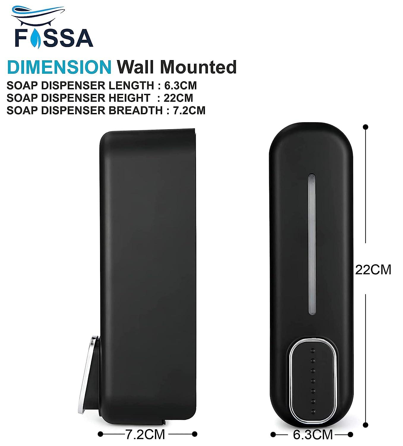 Fossa Wall-Mount Soap Dispensers 350 ML Manual Soap Bathroom for Hair Shampoo Shower or Hand Cleanser SD-002 - Fossa Home