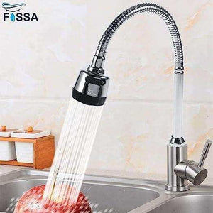FOSSA 360 Degree Swivel Spout, 304 Stainless Steel Kitchen Sink Faucet Pipe Fittings Adjustable Temperature Single Handle Connection - Fossa Home
