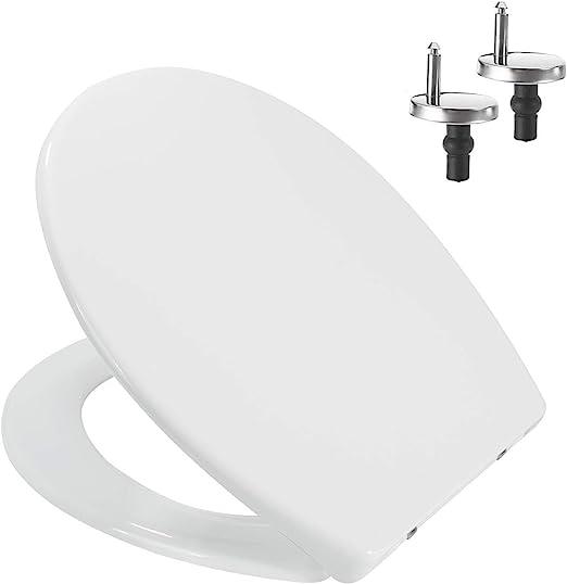 Fossa Dynamic White Toilet Seat with Soft Close Toilet Seat, Quick Release for Easy Cleaning, Top Fix Easy Installation, Standard O Shape Toilet Seats - Fossa Home