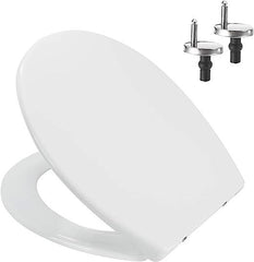 Fossa Dynamic White Toilet Seat with Soft Close Toilet Seat, Quick Release for Easy Cleaning, Top Fix Easy Installation, Standard O Shape Toilet Seats - Fossa Home