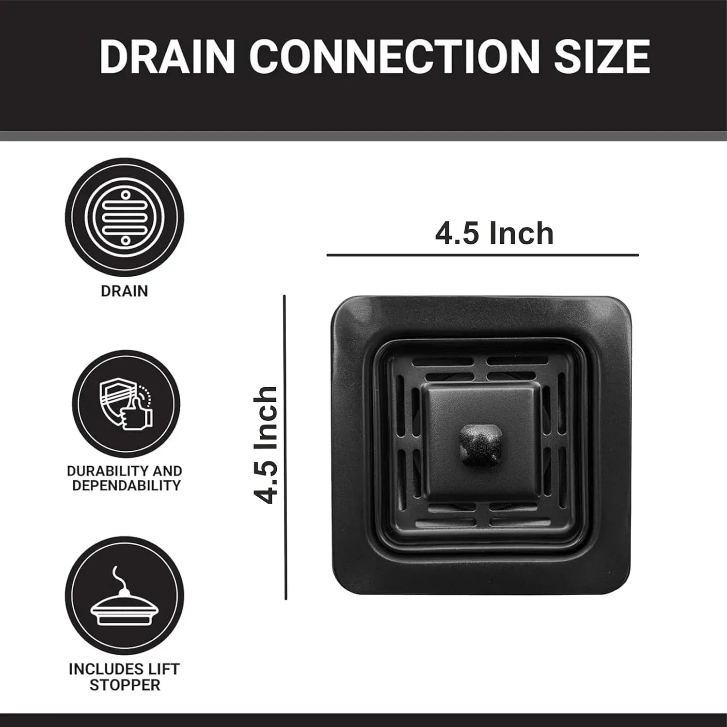 Fossa Stainless Steel Waste Coupling For Kitchen Sinks ( Black ) - Fossa Home