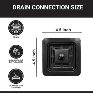 Fossa Stainless Steel Waste Coupling For Kitchen Sinks ( Black ) - Fossa Home