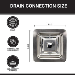 Stainless Steel Waste Coupling For Kitchen Sinks ( Silver ) - Fossa Home