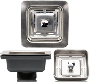 Stainless Steel Waste Coupling For Kitchen Sinks ( Silver ) - Fossa Home