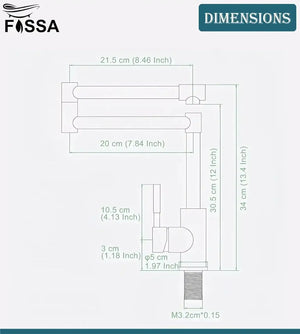 Zig Zag Single-Flow 360° Hot & Cold SUS 304 Stainless Steel Kitchen Mixer Faucet Silver - Fossa Home