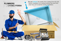 Fossa 24"x18"x10" Inch Single Bowl Premium Stainless Steel Handmade Kitchen Sink Round Coupling Silver Fossa Home