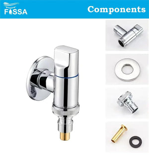 Laundry Faucet Silver Stainless Steel Angle Valve - Fossa Home