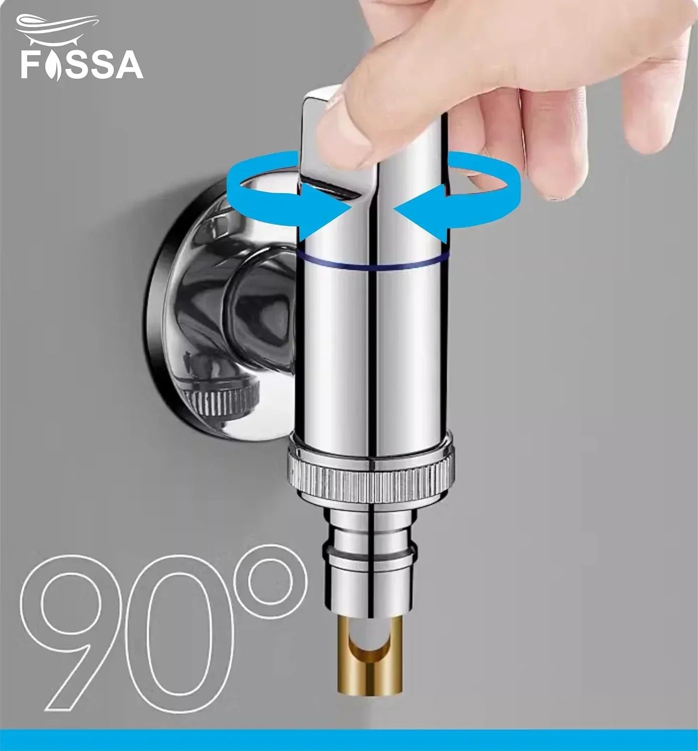 Laundry Faucet Silver Stainless Steel Angle Valve - Fossa Home