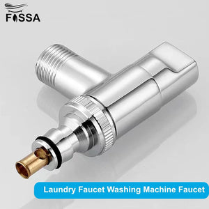 Fossa Laundry Faucet Washing Machine Faucet Water Spigot Outdoor Faucet Handle Hose Faucet Dishwasher Angle Valve (Chrome Finish) - Fossa Home