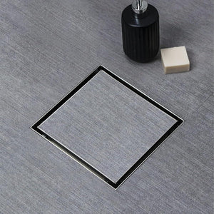 Marble Floor Drain (5 x 5 Inches) 304-Grade Stainlees Steel - Fossa Home