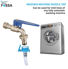 Fossa Nozzle Cock for Bathroom | Washing Machine Tap for Inlet Pipe/Hose | Garden Pipe Tap | Easy Hose Connect Tap | Laundry Dishwasher Hose Connect - Fossa Home