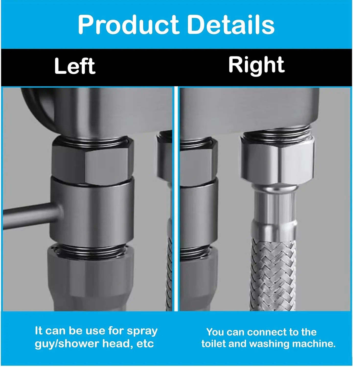 Fossa Premium Bathroom Jet Spray Set Shower Faucet with Ultra - Flexible Hose, Handheld Bidet Sprayer for Toilet Cleaning, Leakproof Bathroom Health Faucet (Black) - Fossa Home